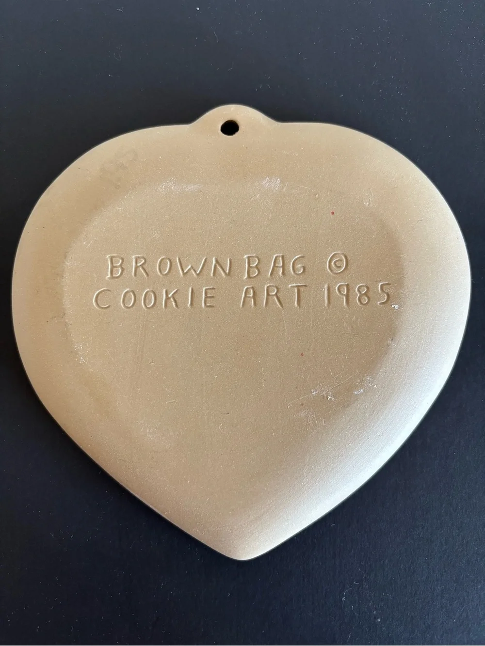 Vintage Brown Bag Hill Design 1985 Victorian Heart Cookie Mold Floral Heart Dove
